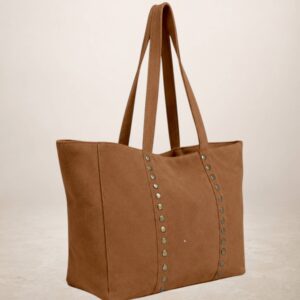 CELINA - Bolso Tote de piel Gamuza - Marron