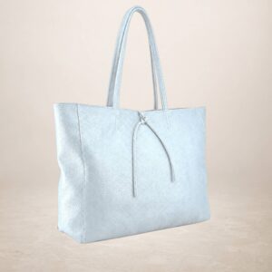 ILENIA bis - Bolso de piel Vacuno - Celeste pastel