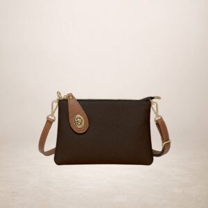 ALLEGRA - Bolso de mano de piel - Marron chocolate