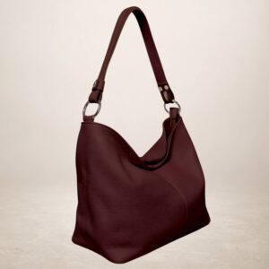 DORIANA - Bolso de piel - Rojo vino