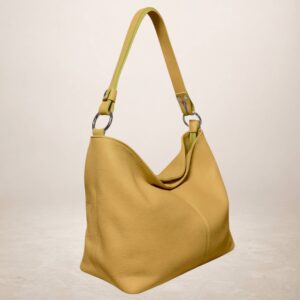 DORIANA - Bolso de piel - Mostaza