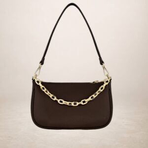 LALABEL - Bolso de piel vacuno - Chocolate