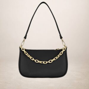 LALABEL - Bolso de piel vacuno - Negro