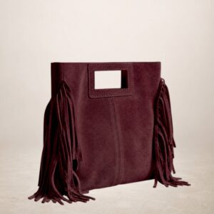VENAS - Bolso de mano de piel Gamuza 243710 - Rojo oscuro
