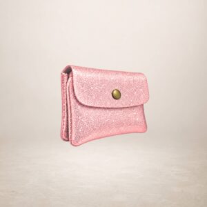 KATIA - Monedero de piel Gamuza Laminado - Rosa nudo