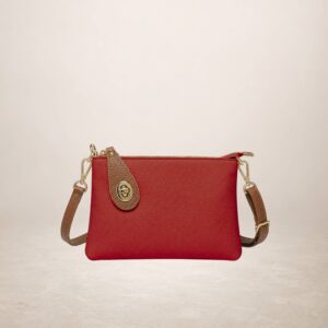ALLEGRA - Bolso de mano de piel - Rojo fuego