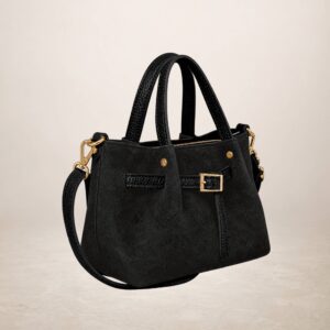 ERRE - Bolso de piel gamuza - Negro