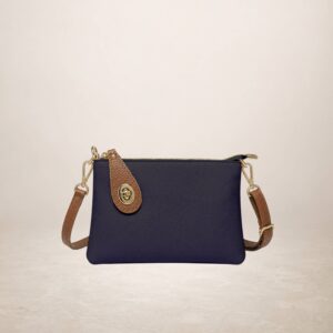 ALLEGRA - Bolso de mano de piel - Azul marino
