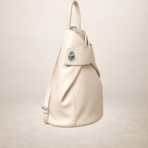 ROSARIO - Mochila de piel - Beis