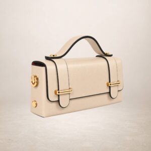 FIAMMETTA - Bolso de piel cuero - Beis