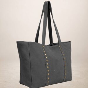 CELINA - Bolso Tote de piel Gamuza - Gris