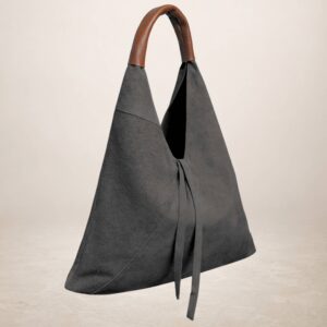 DEMA - Bolso de piel Gamuza - Gris elefante