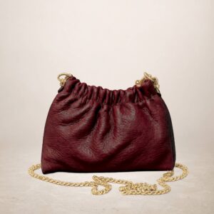 MARISA - Bolso de piel  - Rojo oscuro